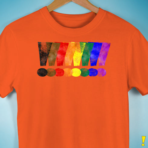 Distressed Philly LGBTQ Pride Whee! Exclamation Points Premium Unisex - Orange